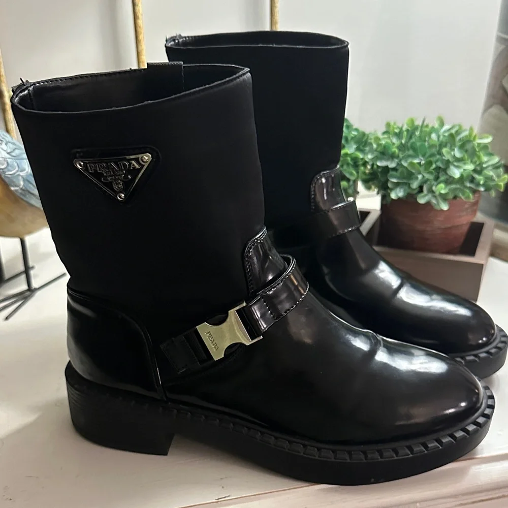 Prada Ankle Boots size 40 retail $1590 fit like a 9